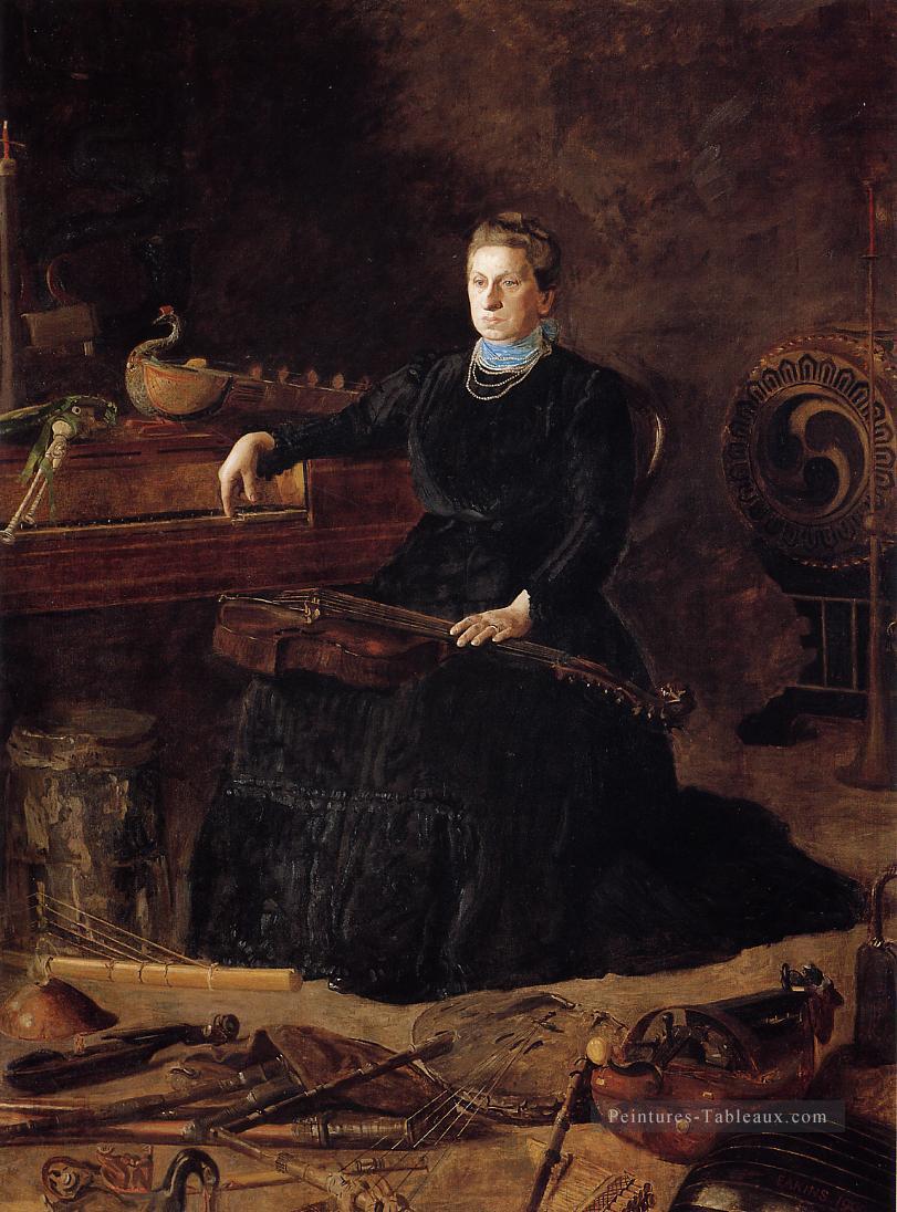 Antiquité Musique aka Portrait de Sarah Sagehorn Frishmuth réalisme portraits Thomas Eakins Peintures à l'huile